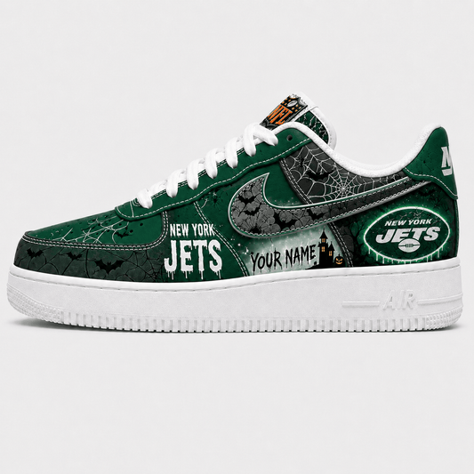 New York Jets | Premium Fear The Team Halloween Low Top Sneakers