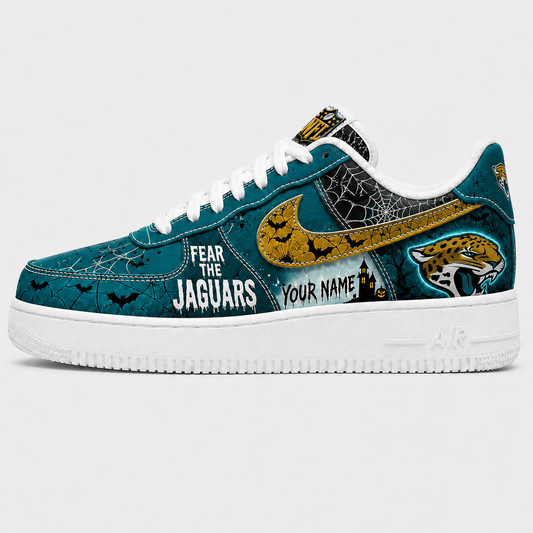 Jacksonville Jaguars | Premium Fear The Team Halloween Low Top Sneakers