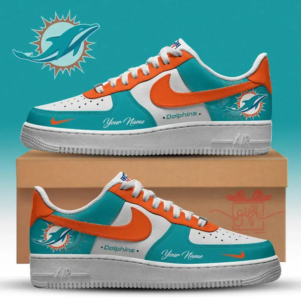 Custom Miami Dolphins New 2026 Version Low Top Shoes Fashions Shoes
