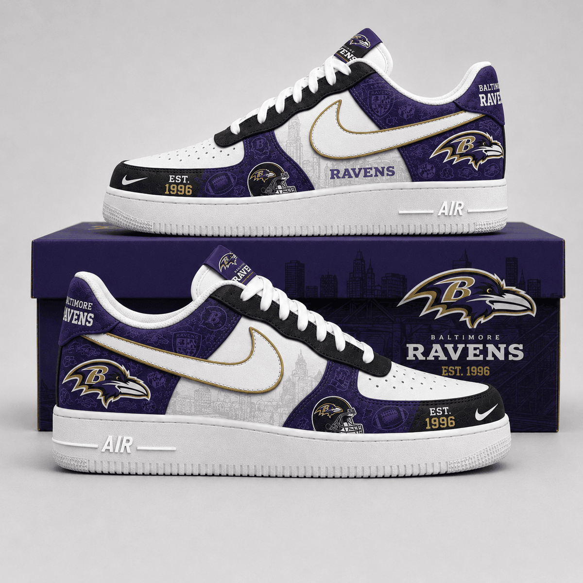Baltimore Ravens | Premium Game Ready Fan Low Top Shoes - Va35239