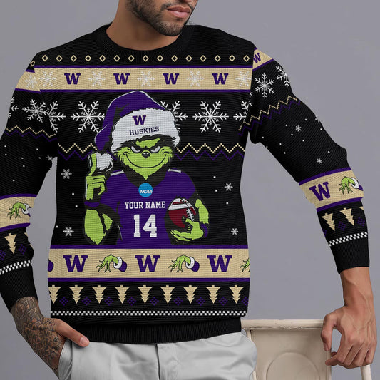 Washington Huskies Custom Chrismas Ugly Sweater