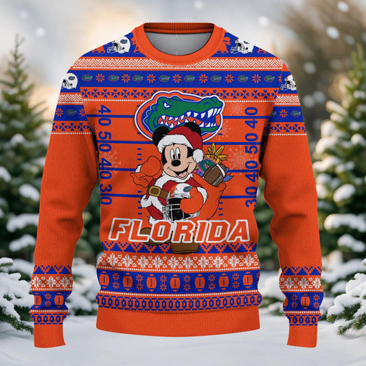 Florida Gators Mickey Mouse Santa Ugly Christmas Sweater