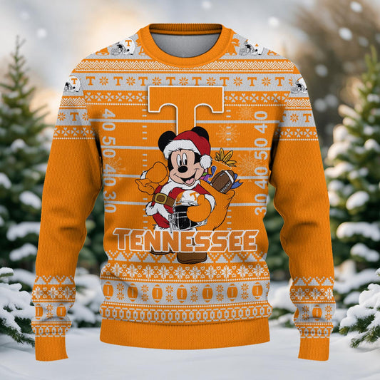 Tennessee Volunteers Mickey Mouse Santa Ugly Christmas Sweater