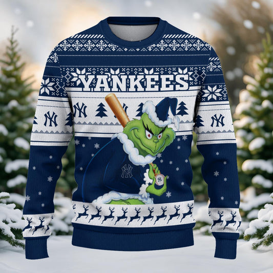 New York Yankees Grinch Christmas Ugly Sweater