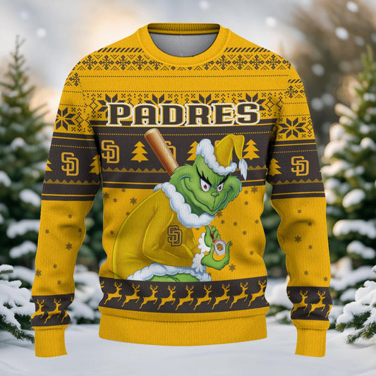 San Diego Padres Grinch Christmas Ugly Sweater
