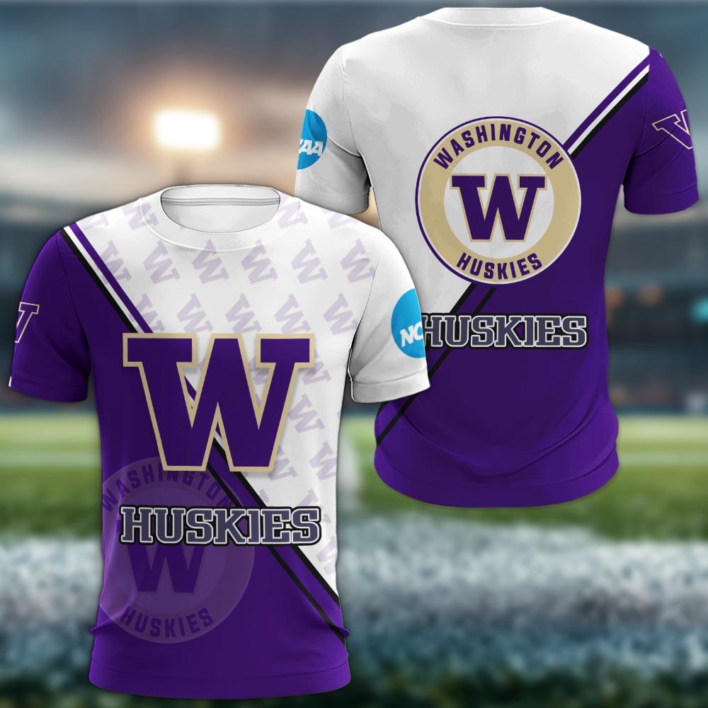 Washington Huskies Logo 3d Clothing