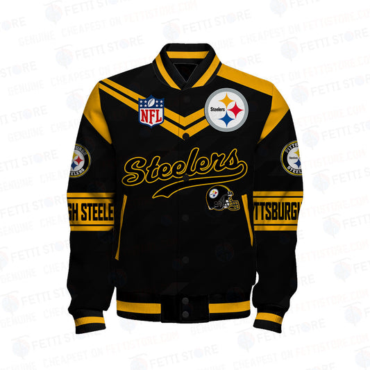 Pittsburgh Steelers American Football League Pattern Varsity Jacket Sh1 V2