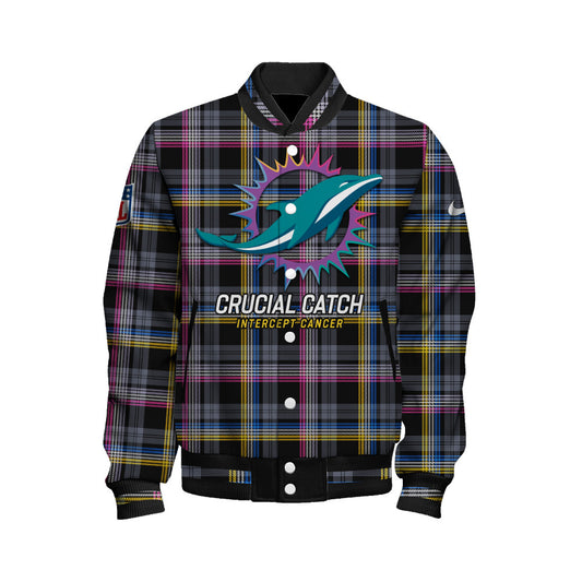 Miami Dolphins National Football League 2026 Crucial Catch Unisex Varsity Jacket