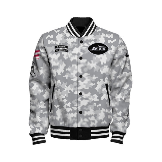 New York Jets National Football League 2026 Arctic Camo Unisex Varsity Jacket