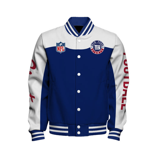 New York Giants National Football League 2026 Face Any Weather Unisex Varsity Jacket