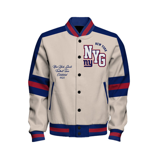 New York Giants | Football Team 2026 Feel The Power Unisex Varsity Jacket