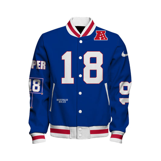 Amari Cooper #18 Buffalo Bills National Football League 2026 Unique Design Unisex Varsity Jacket
