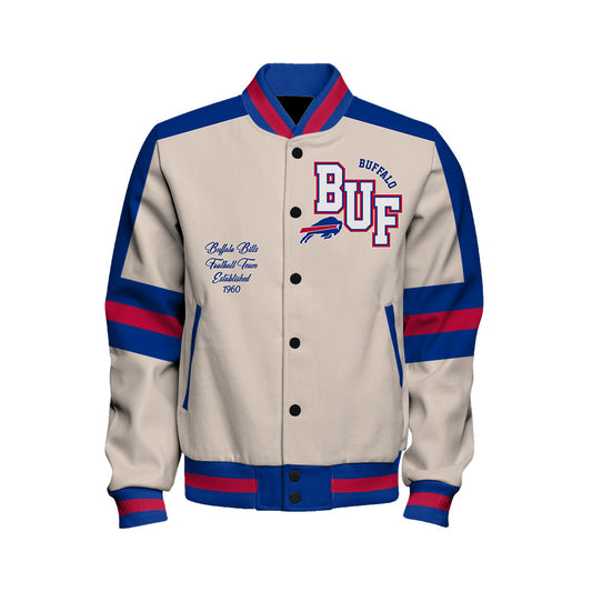 Buffalo Bills | Football Team 2026 Feel The Power Unisex Varsity Jacket
