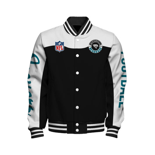 Jacksonville Jaguars National Football League 2026 Face Any Weather Unisex Varsity Jacket