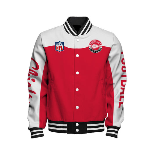 Kansas City Chiefs National Football League 2026 Face Any Weather Unisex Varsity Jacket