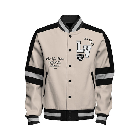 Las Vegas Raiders | Football Team 2026 Feel The Power Unisex Varsity Jacket