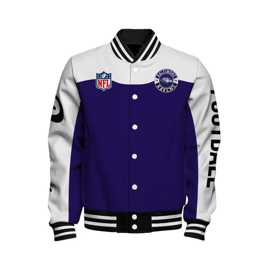 Baltimore Ravens National Football League 2026 Face Any Weather Unisex Varsity Jacket