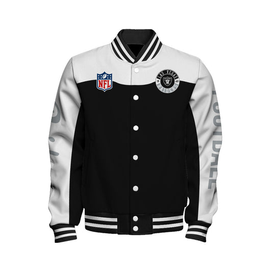 Las Vegas Raiders National Football League 2026 Face Any Weather Unisex Varsity Jacket