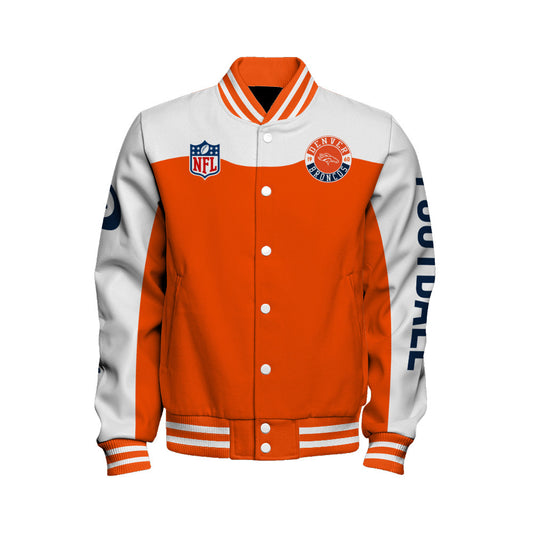 Denver Broncos National Football League 2026 Face Any Weather Unisex Varsity Jacket