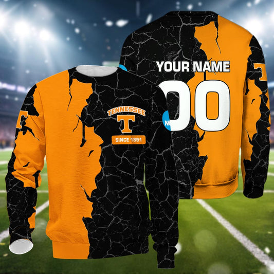 Tennessee Volunteers 3d Cracked Design Personalized Apparel