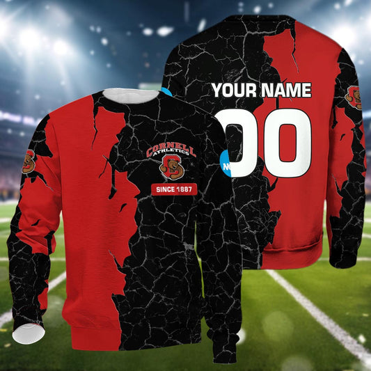 Cornell Big Red 3d Cracked Design Personalized Apparel