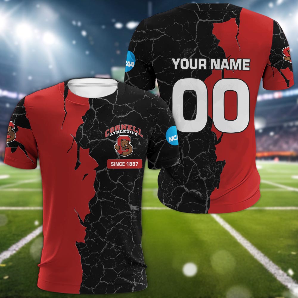 Cornell Big Red 3d Cracked Design Personalized Apparel