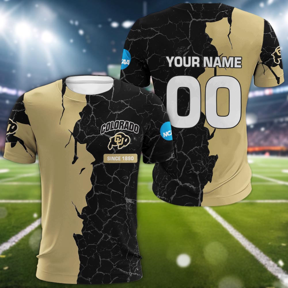 Colorado Buffaloes 3d Cracked Design Personalized Apparel