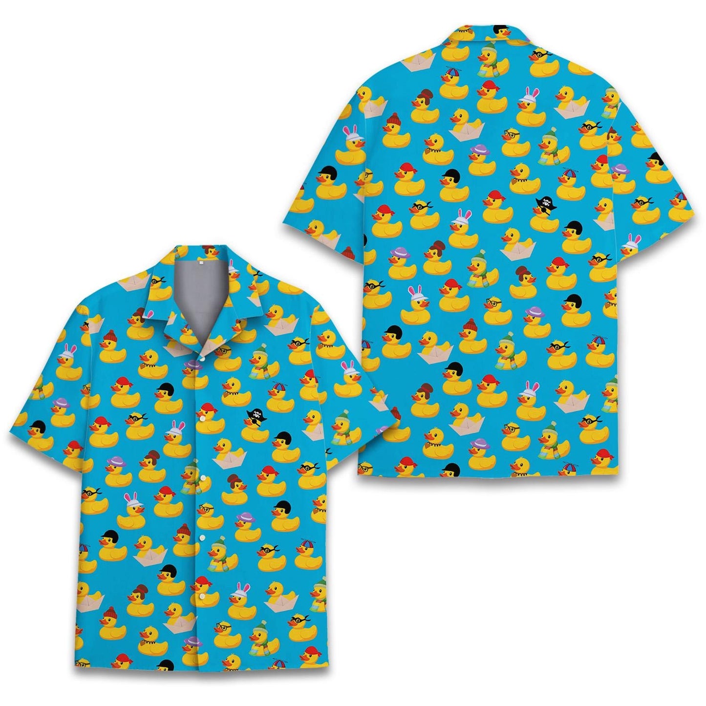 Tropical Rubber Duck Hawaiian Shirt — Unisex Aloha Button-Down