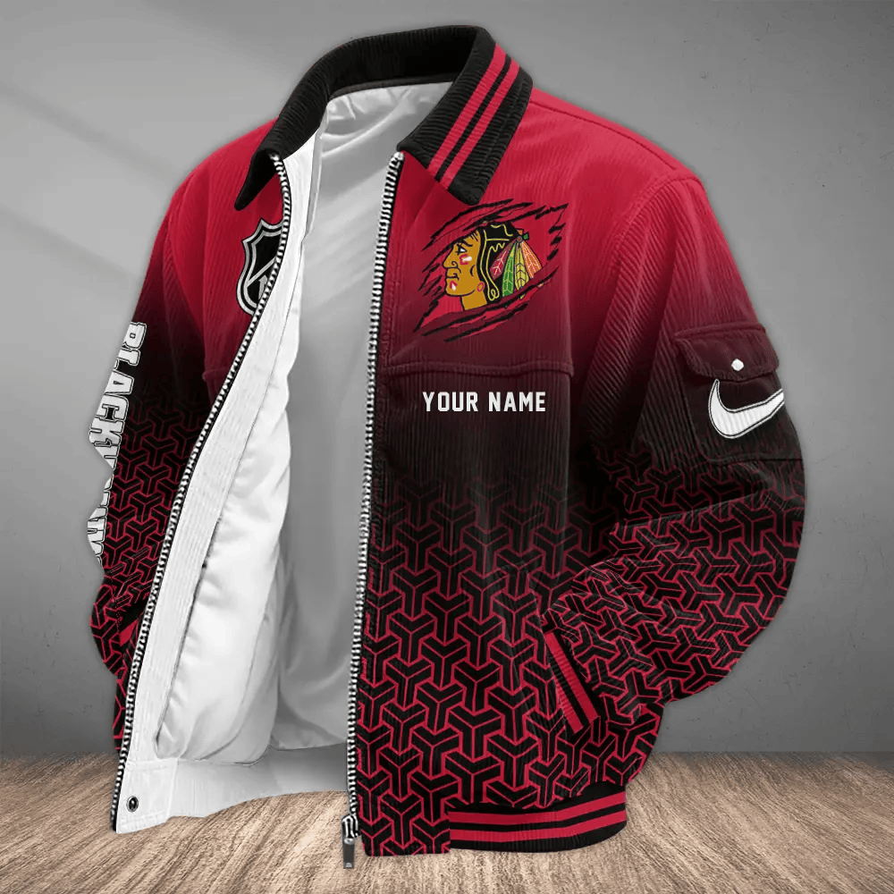 Chicago Blackhawks Nhl Touchdown Classic Varsity Jacket Pp56g2