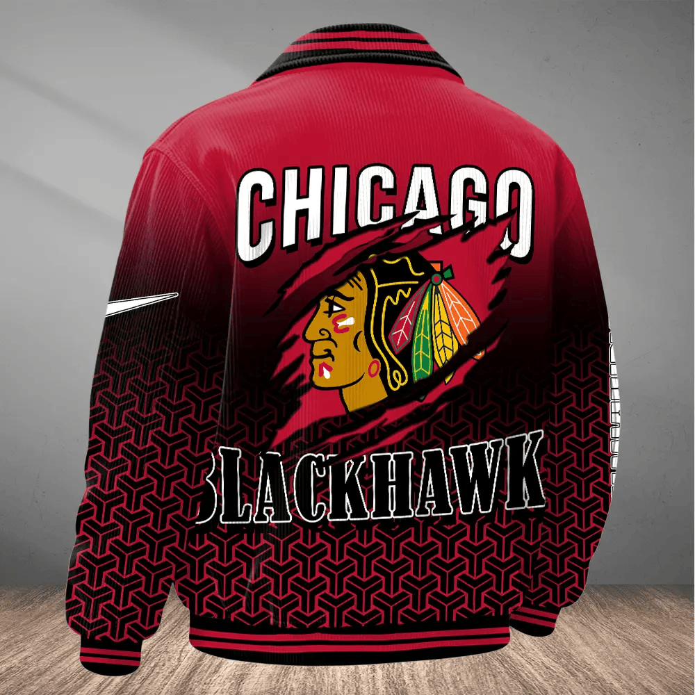 Chicago Blackhawks Nhl Touchdown Classic Varsity Jacket Pp56g2