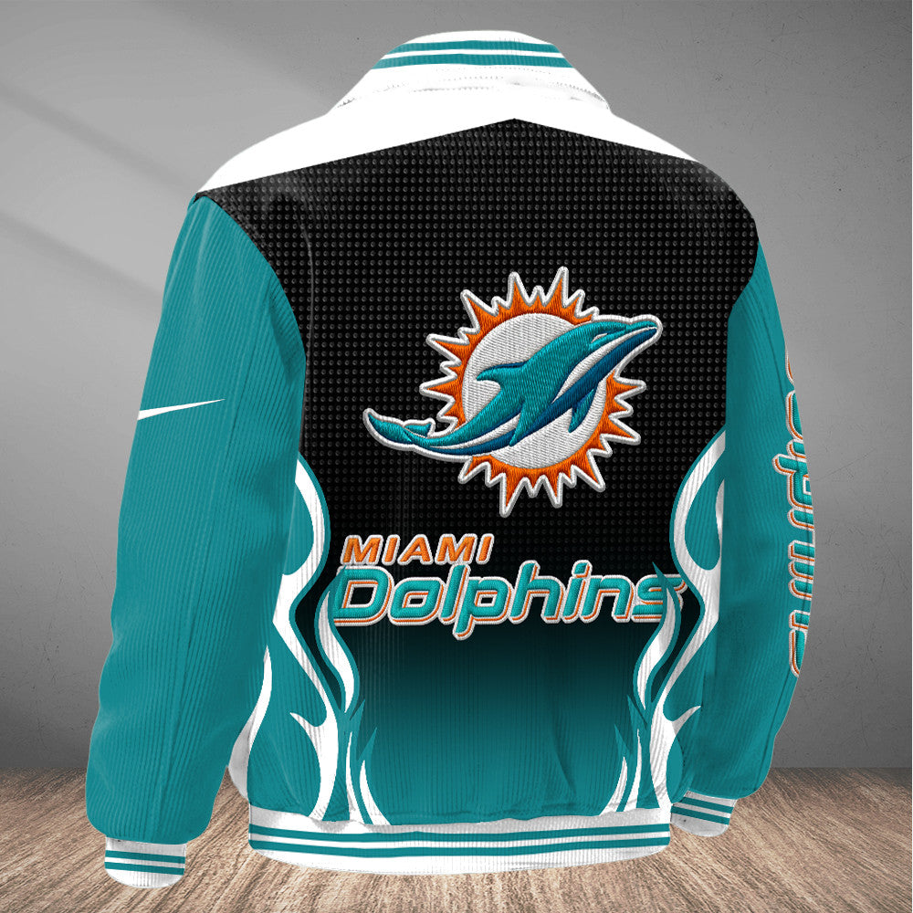 Miami Dolphins Touchdown Classic Varsity Jacket Puuqlr