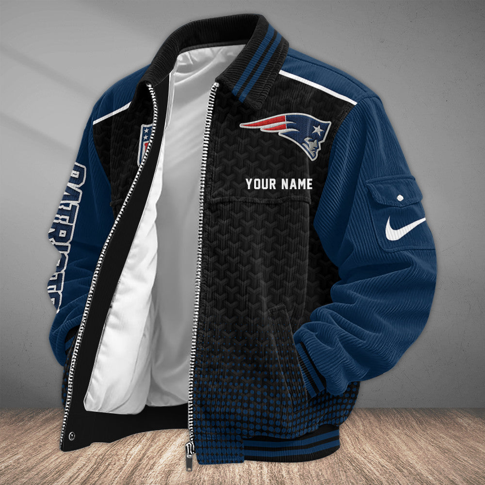 New England Patriots Touchdown Classic Varsity Jacket Pz4wum