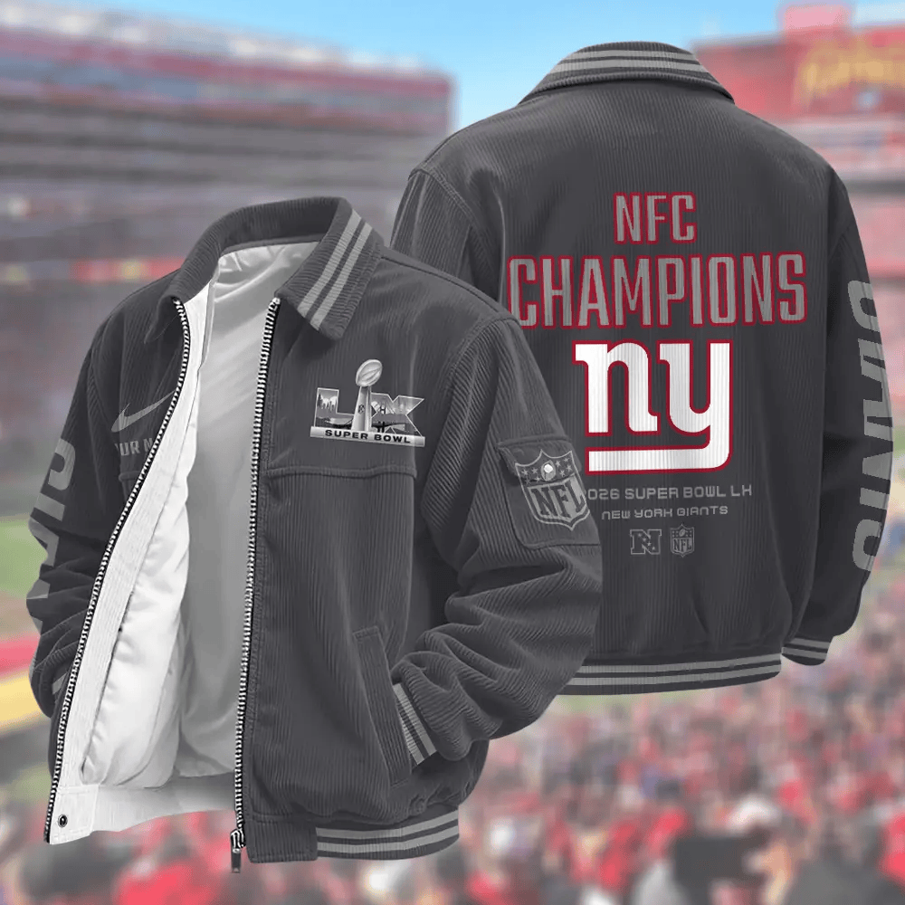 New York Giants Super Bowl 2026 Touchdown Classic Varsity Jacket Pv5axk