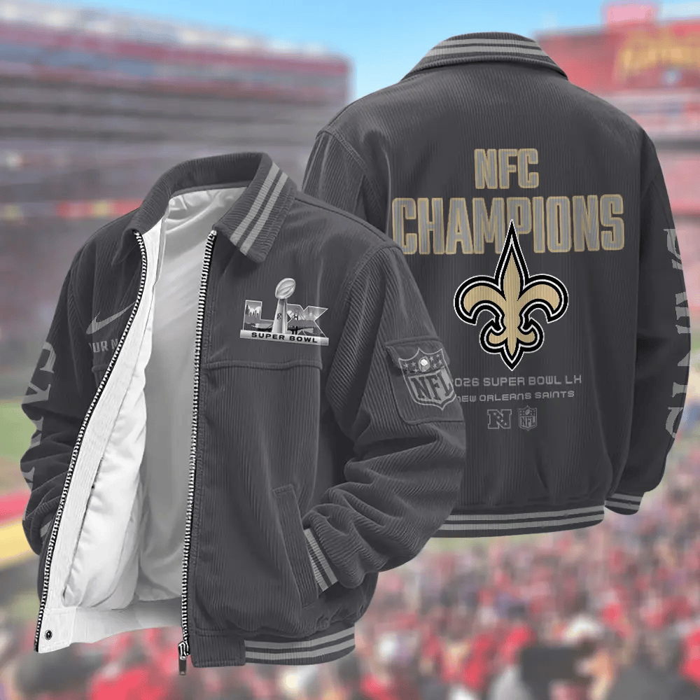 New Orleans Saints Super Bowl 2026 Touchdown Classic Varsity Jacket Phtbvl