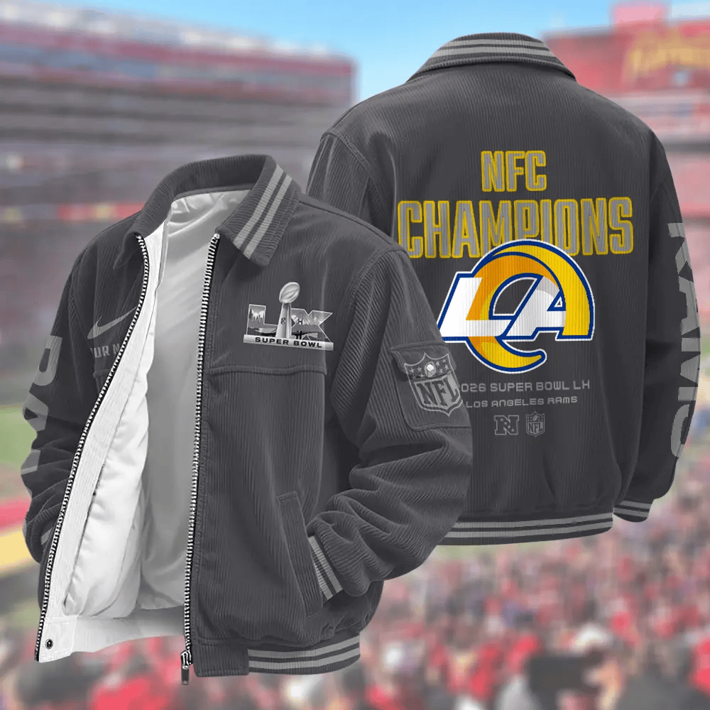 Los Angeles Rams Super Bowl 2026 Touchdown Classic Varsity Jacket P5jfrx