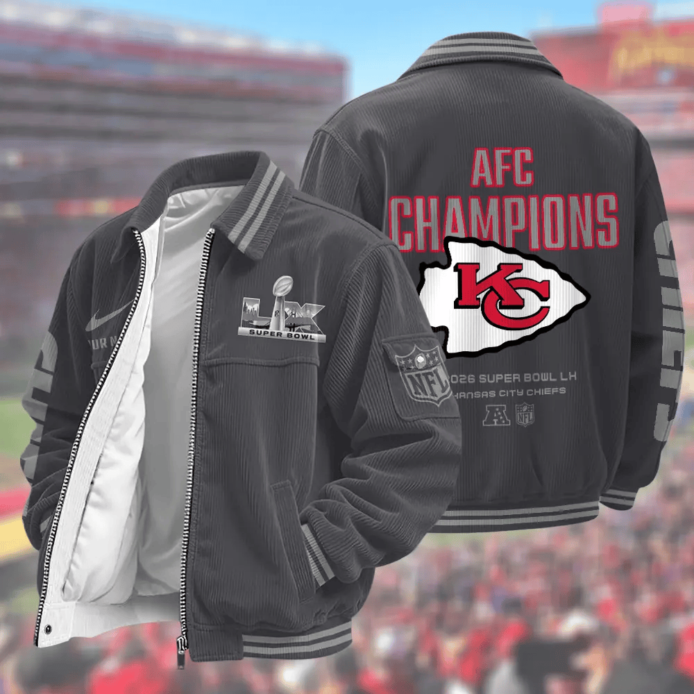 Kansas City Chiefs Super Bowl 2026 Touchdown Classic Varsity Jacket P42emw