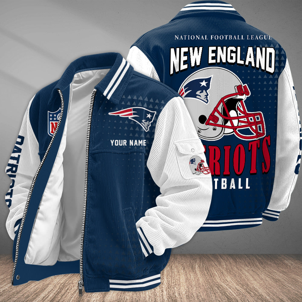 New England Patriots Touchdown Classic Varsity Jacket P2abtp
