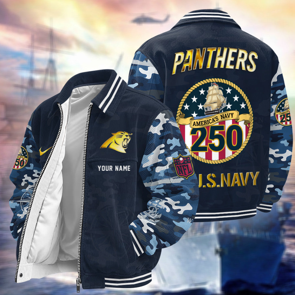 Carolina Panthers Us 250th Anniversary Touchdown Classic Varsity Jacket P29fjc