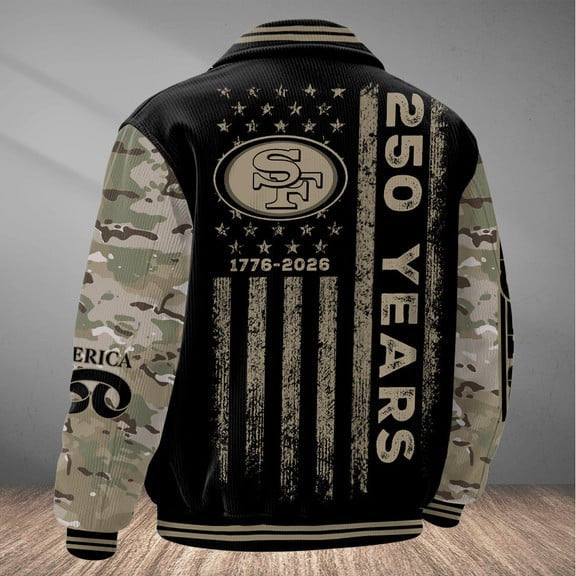 San Francisco 49ers Us 250th Anniversary Touchdown Classic Varsity Jacket P2denx