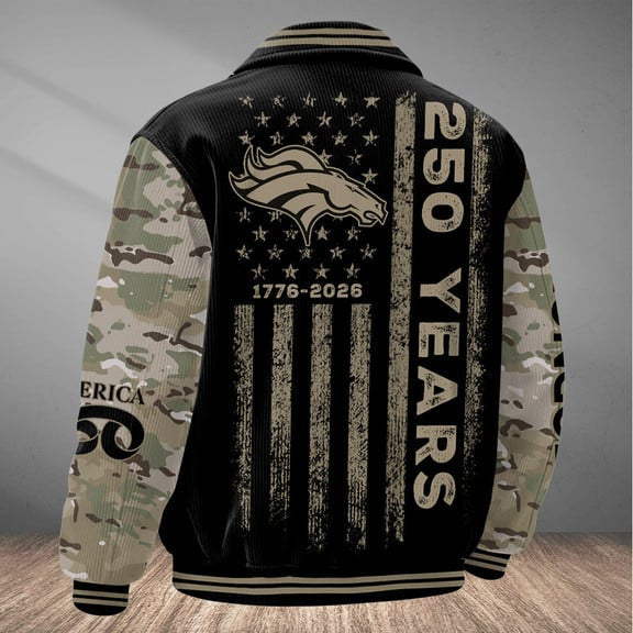 Denver Broncos Us 250th Anniversary Touchdown Classic Varsity Jacket P2wm6q