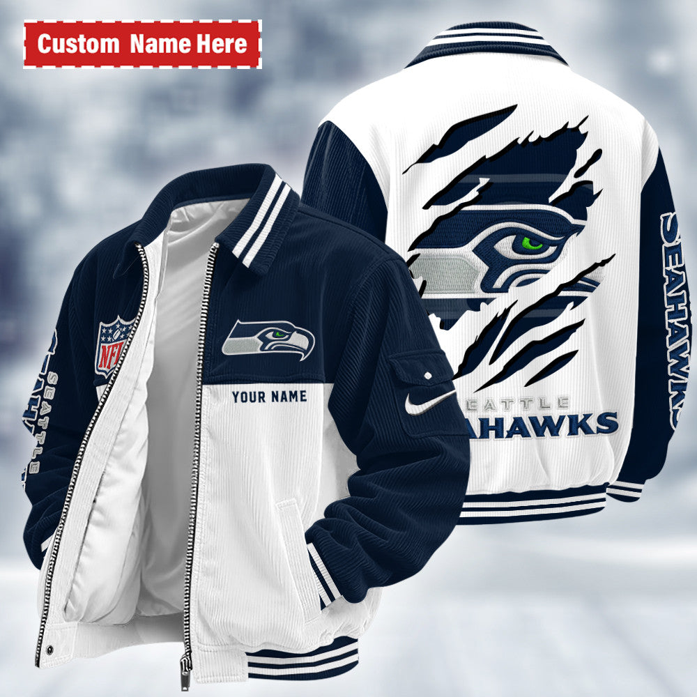 Seattle Seahawks Touchdown Classic Varsity Jacket P2fabq