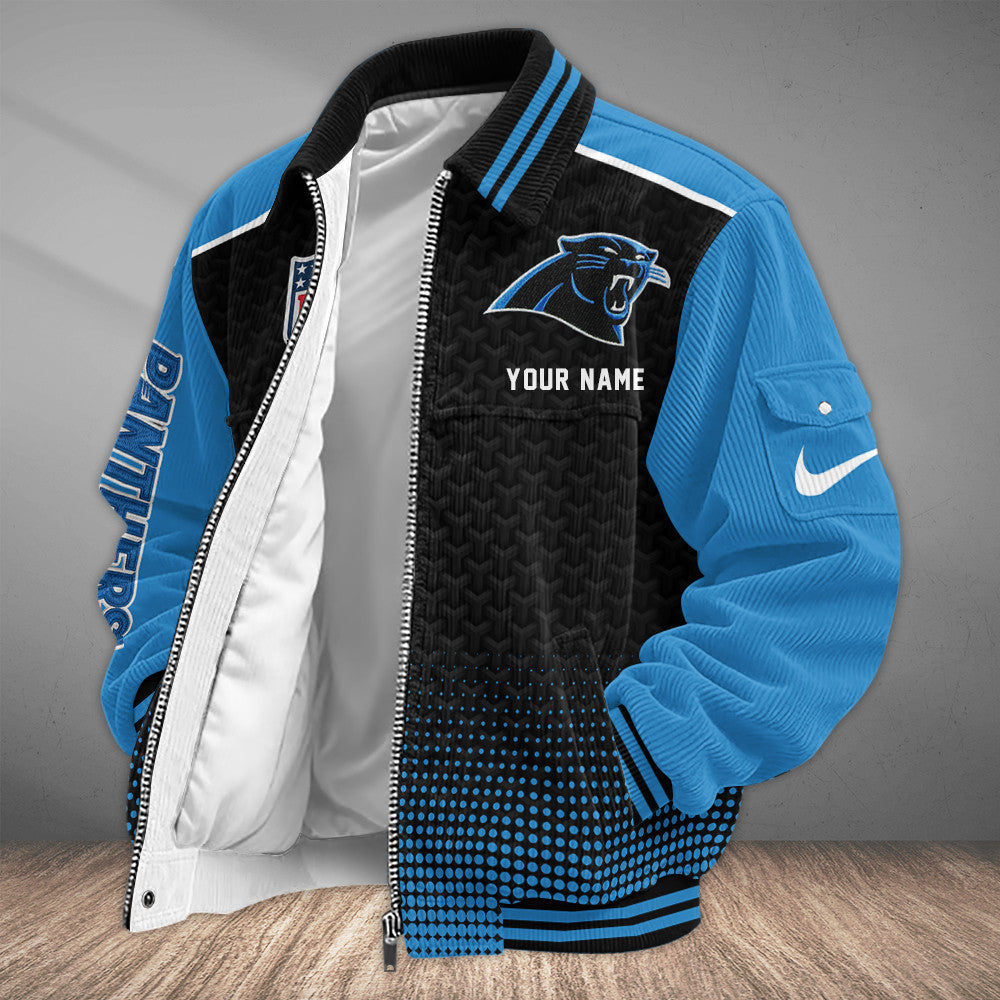 Carolina Panthers Touchdown Classic Varsity Jacket P2d8t7