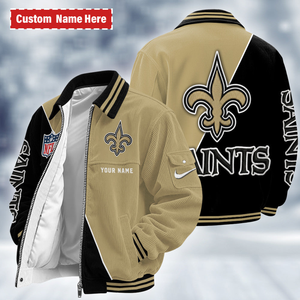 New Orleans Saints Touchdown Classic Varsity Jacket P2j38q