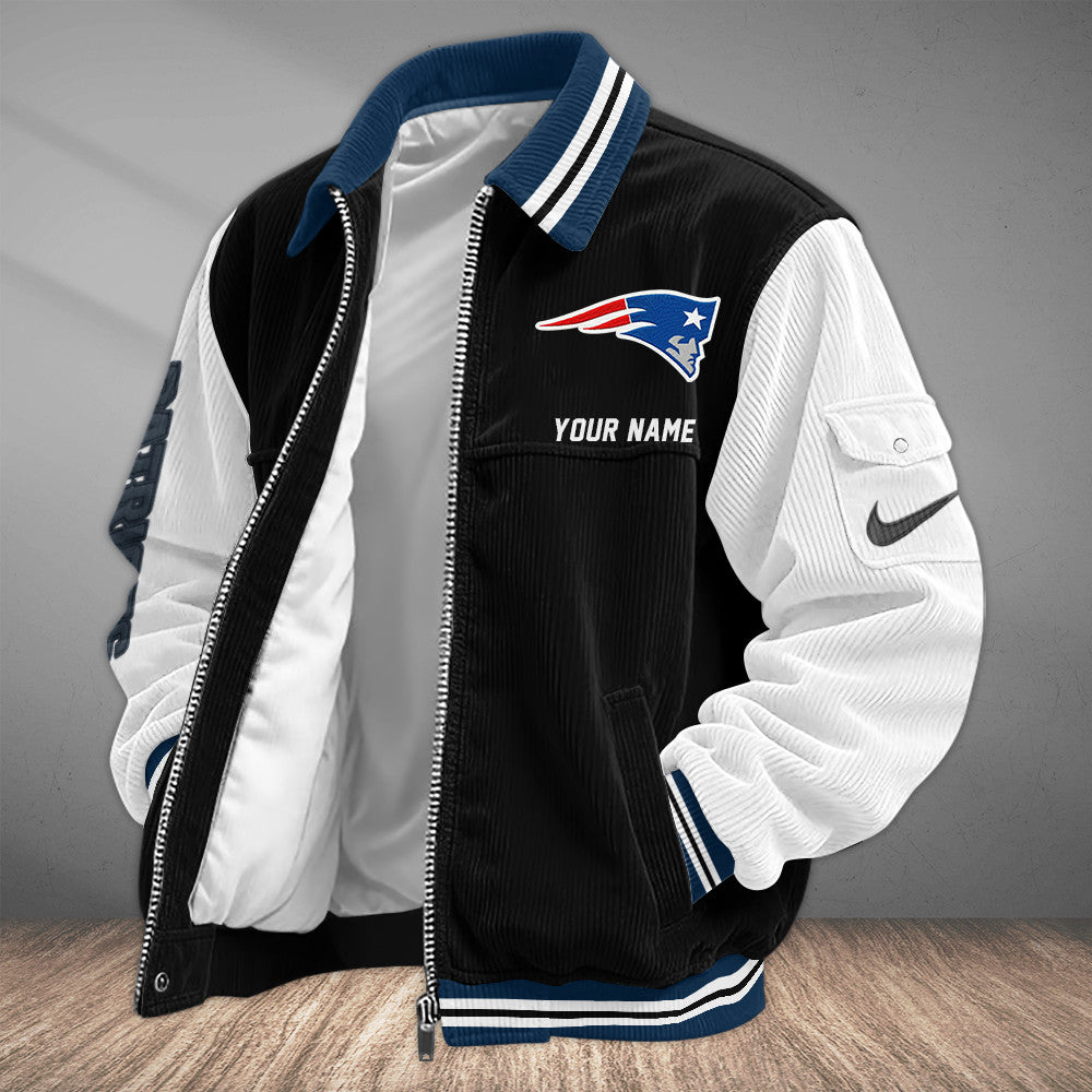 New England Patriots Touchdown Classic Varsity Jacket P2cmw2