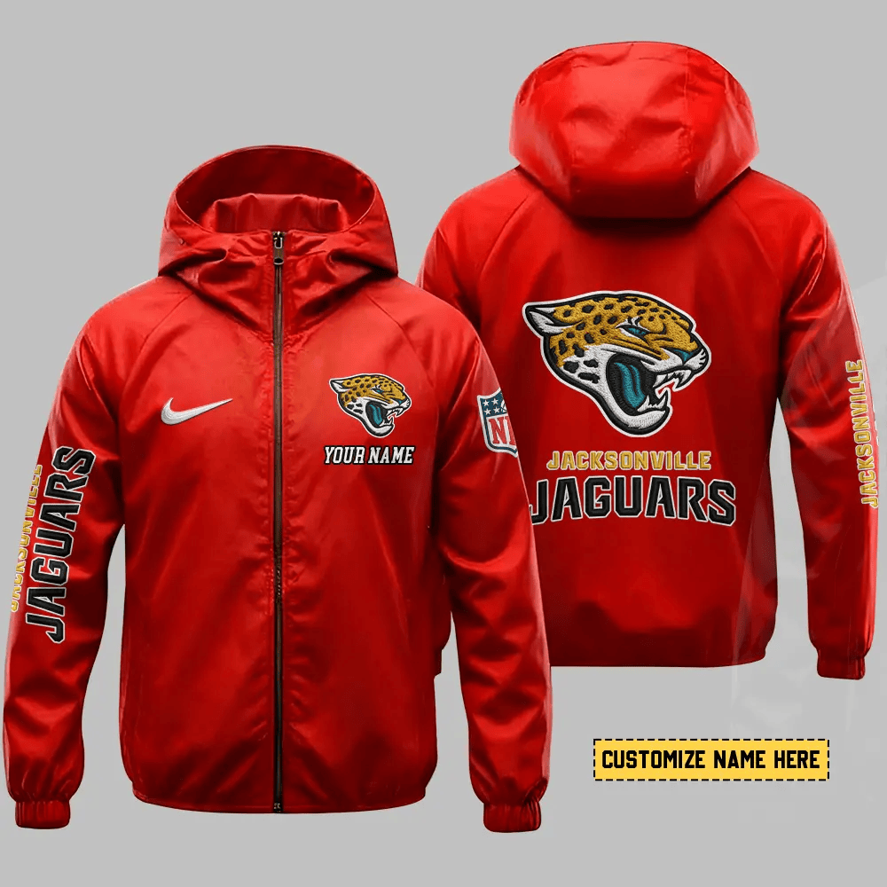 Jacksonville Jaguars Hooded Full Zip Windbreaker Jacket Pkc4ls