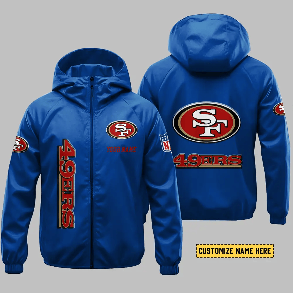 San Francisco 49ers Hooded Full Zip Windbreaker Jacket P9qqlv