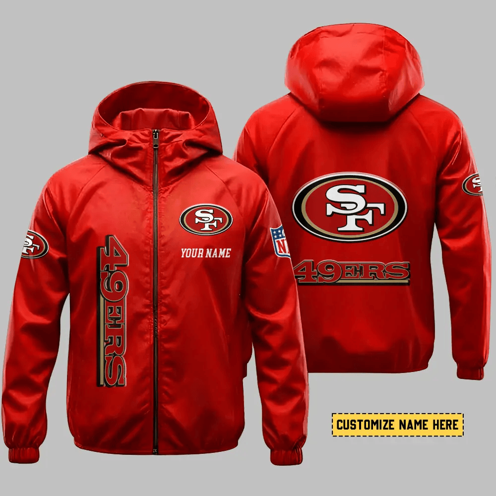 San Francisco 49ers Hooded Full Zip Windbreaker Jacket P9qqlv