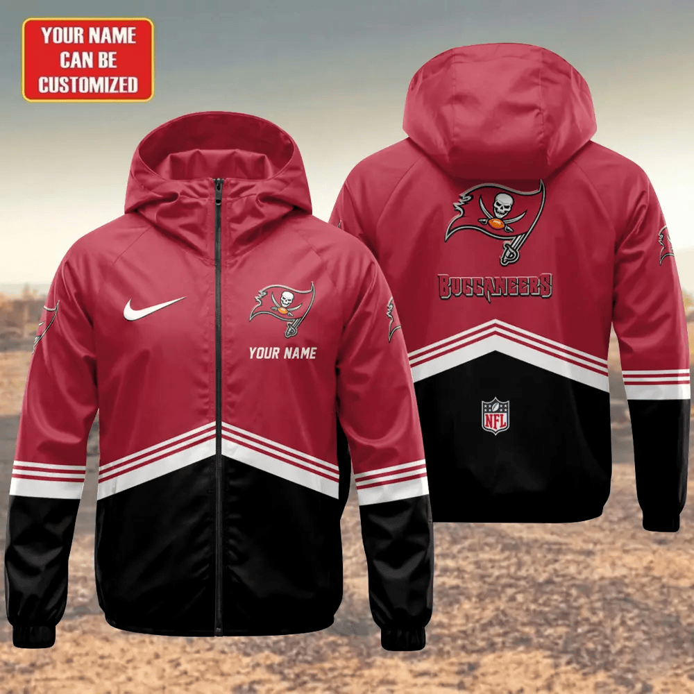 Tampa Bay Buccaneers Hooded Full Zip Windbreaker Jacket P6bw22