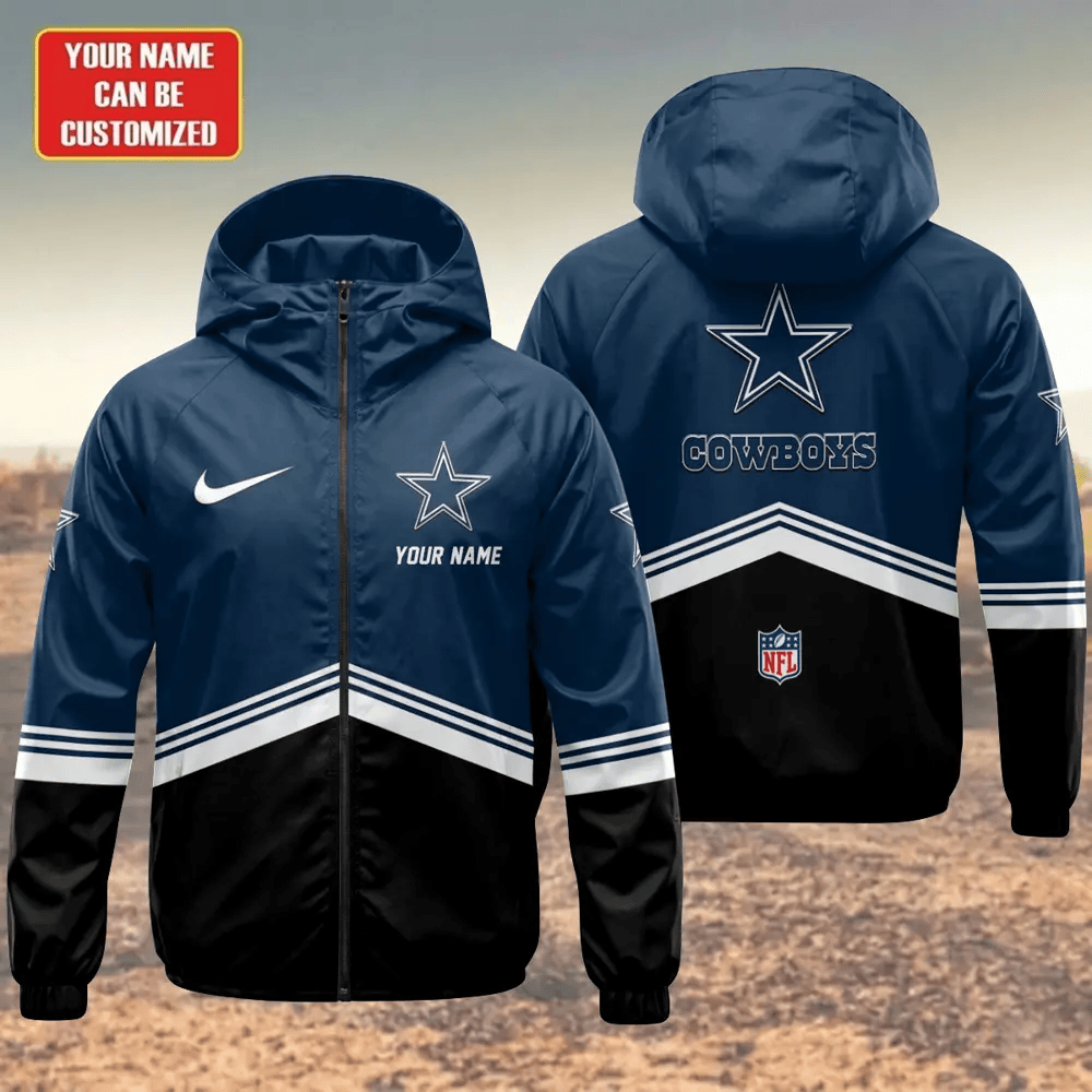 Dallas Cowboys Hooded Full Zip Windbreaker Jacket Pcptfu