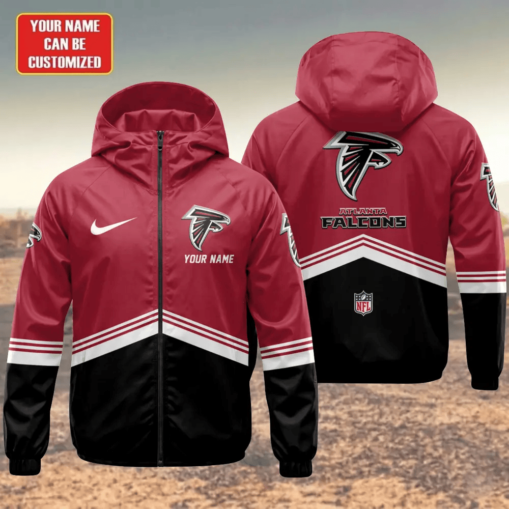 Atlanta Falcons Hooded Full Zip Windbreaker Jacket P4awc5